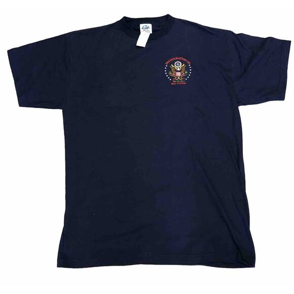 Vintage President Bill‎ Clinton Inauguration T-Shirt Size XL Blue 90s - Picture 1 of 7